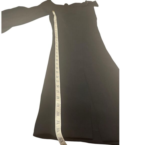 Cache Overlay Wide Leg Pants Size 4 Y2K Slit Black NWT Statement Trousers - Picture 7 of 16